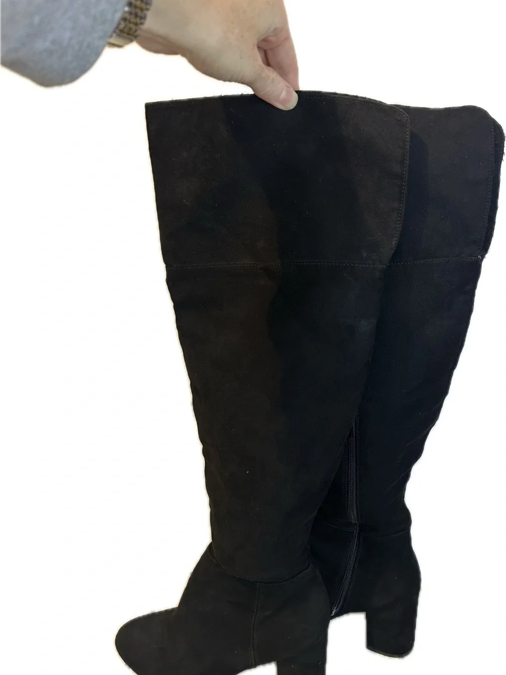 Bamboo Classic Over-the-Knee Black Suede Women's Boots